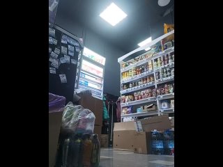 shop assistant jerking off at work live